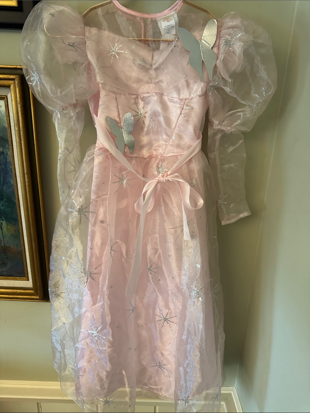Glinda GOOD witch Pink Fairy Dress Kids Halloween Costume S 4-6 yrs Wizard of Oz